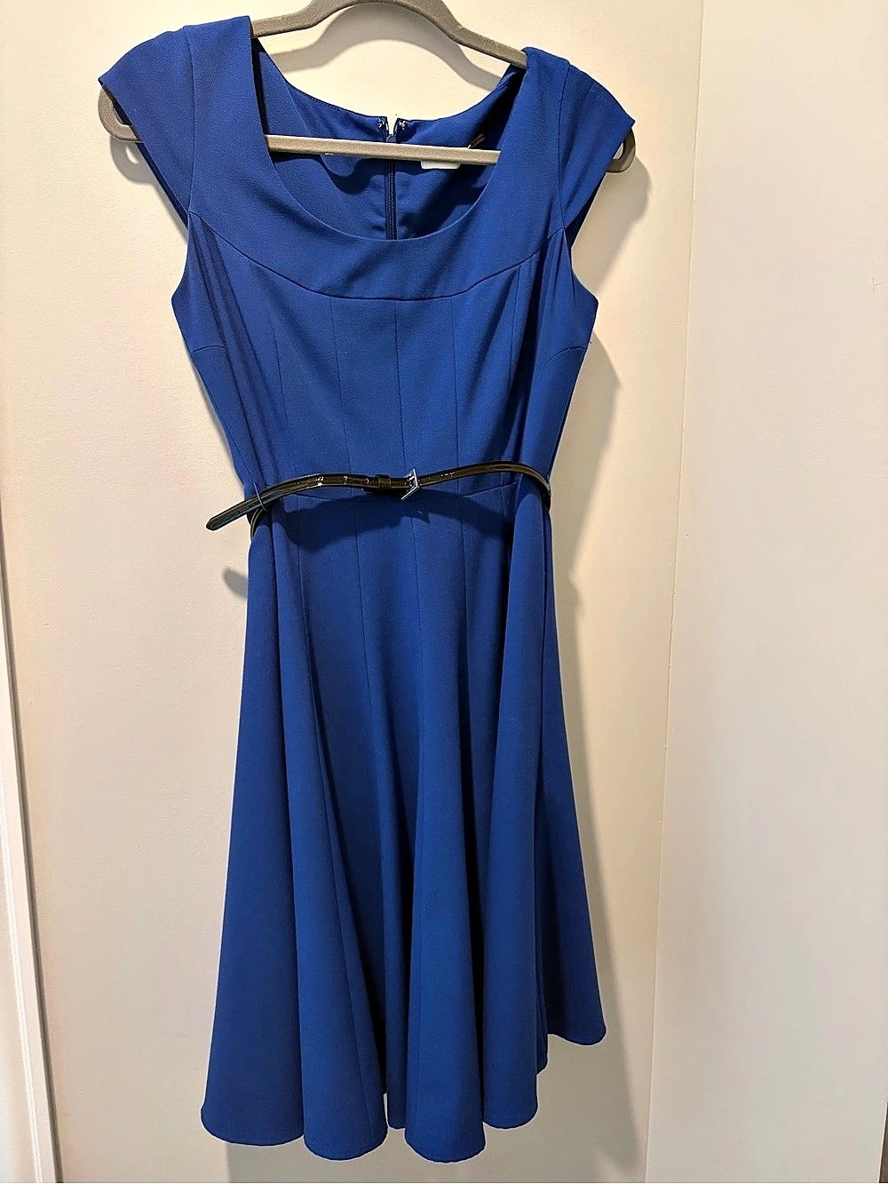 Calvin Klein Blue Fit & Flare Dress Size 4